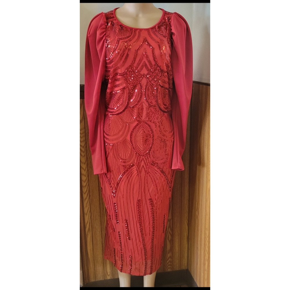 Red Sequin Dress